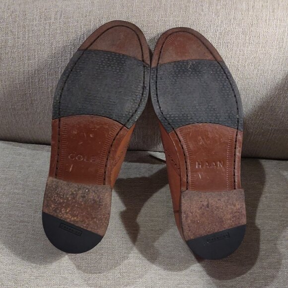 Cole Haan Grand 0's Leather Wing Tip Oxford Shoes Men's SIZE 9 - Picture 8 of 10